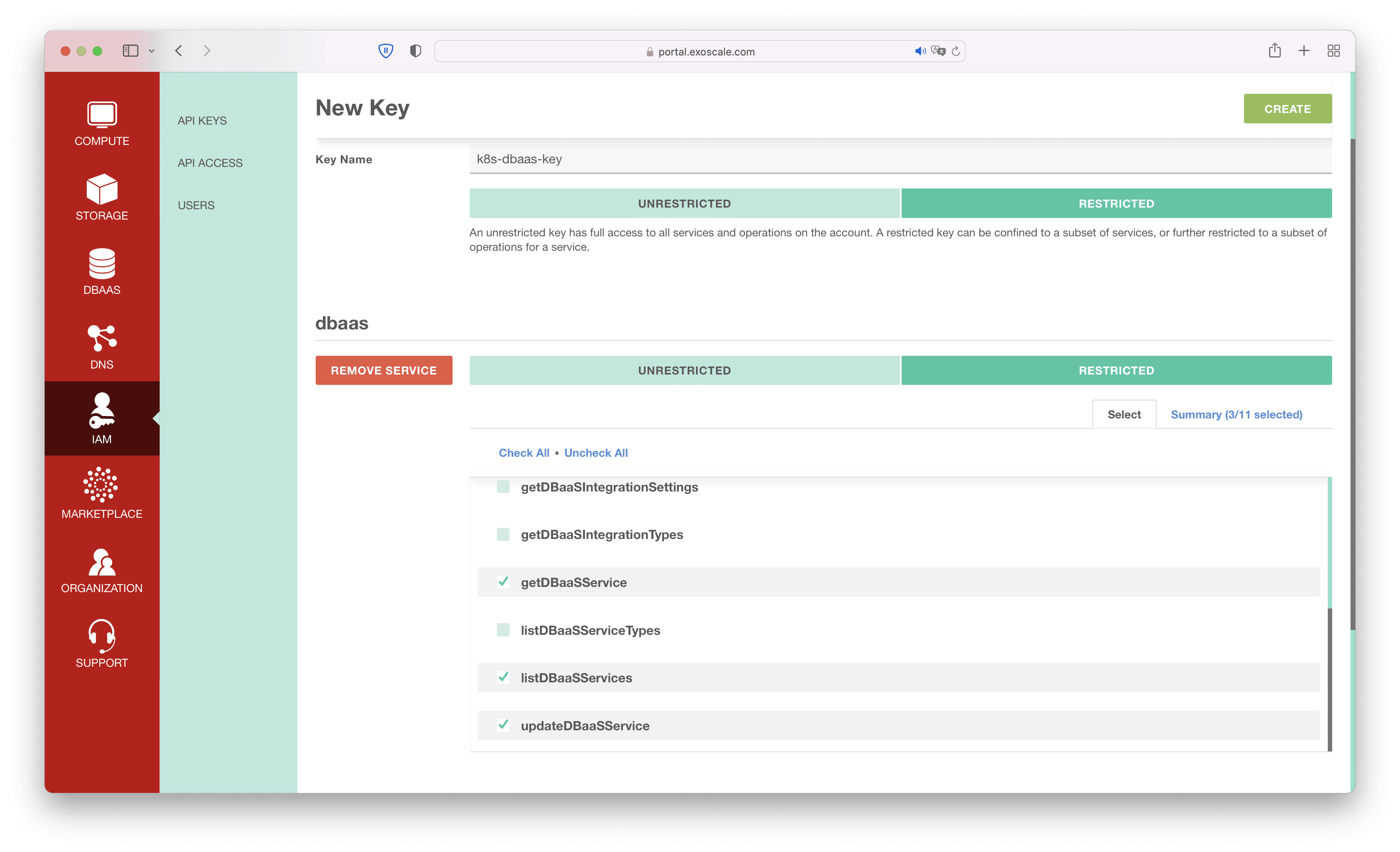 IAM-key creation IAM-key creation