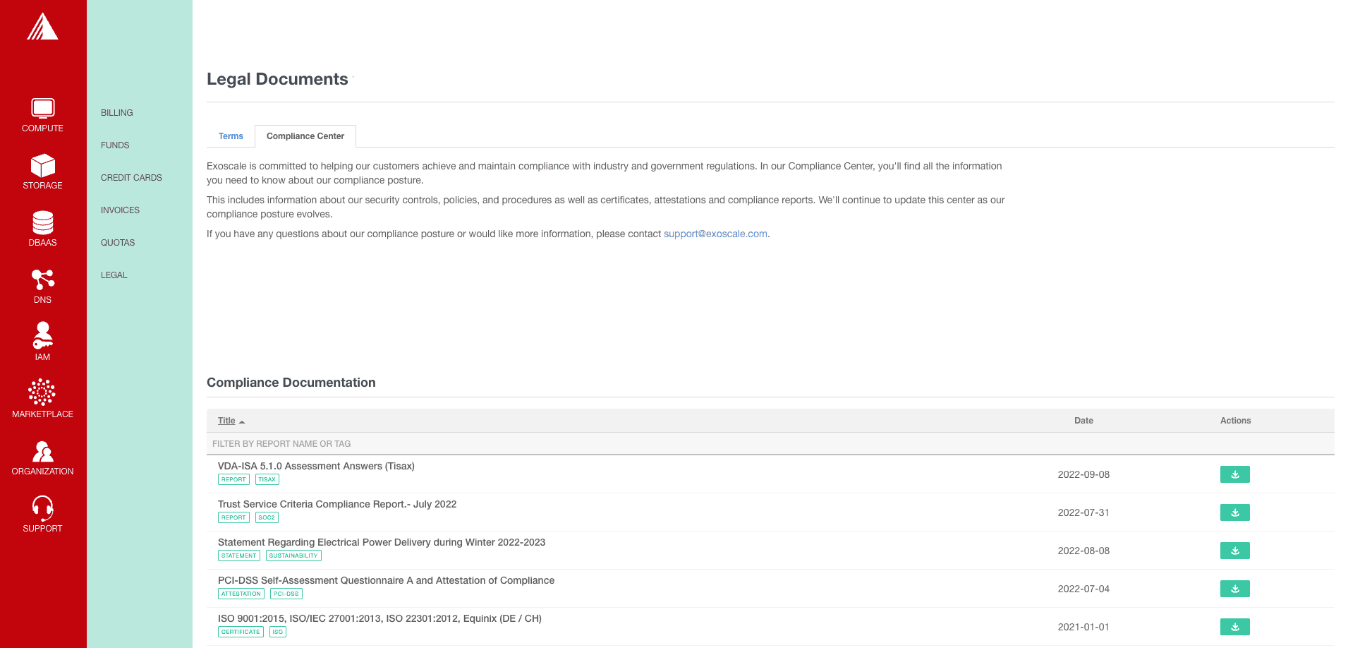 Compliance Center Compliance Center